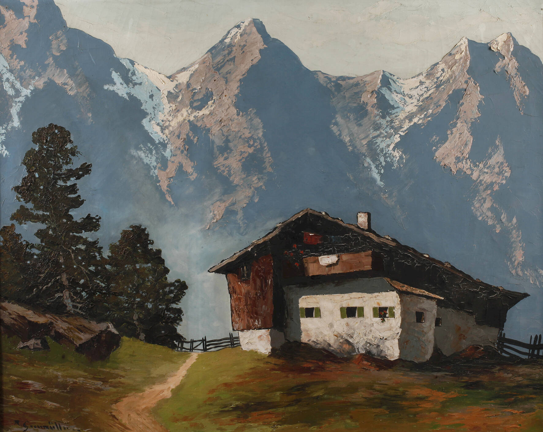 R. Graumüller, Alpiner Bauernhof