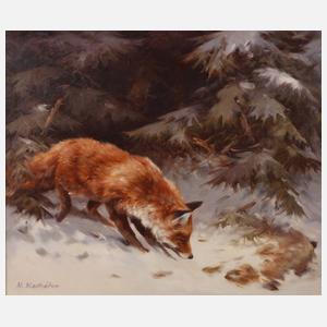 Heinz Kathöfer, Fuchs in Winterlandschaft