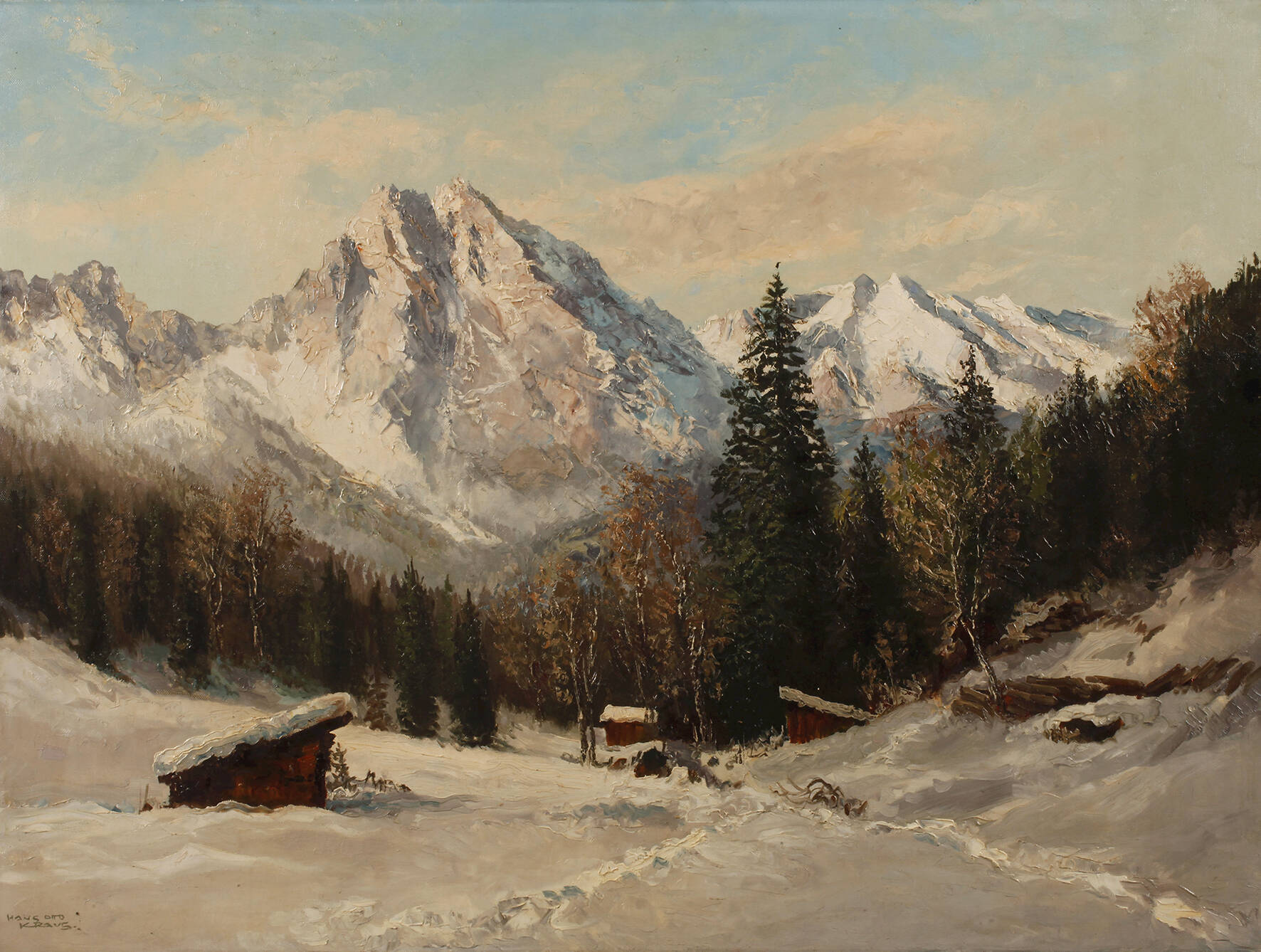 Hans Otto Kraus, Winter bei Mittenwald