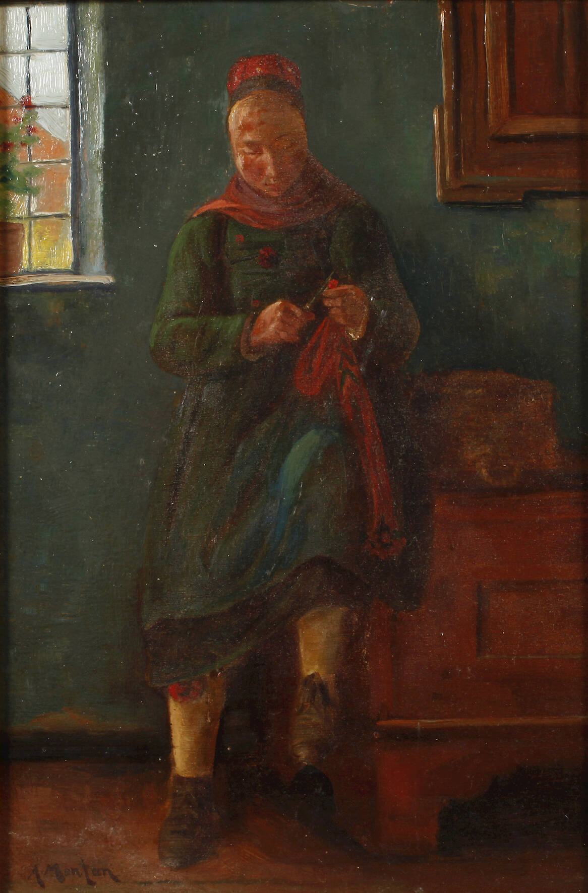 Anders Montan, Junge Frau im Interieur