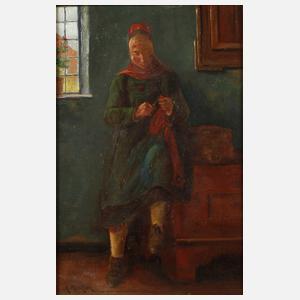 Anders Montan, Junge Frau im Interieur