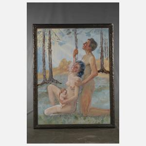 Alfred Müller-Holstein, Junge Familie im Wald