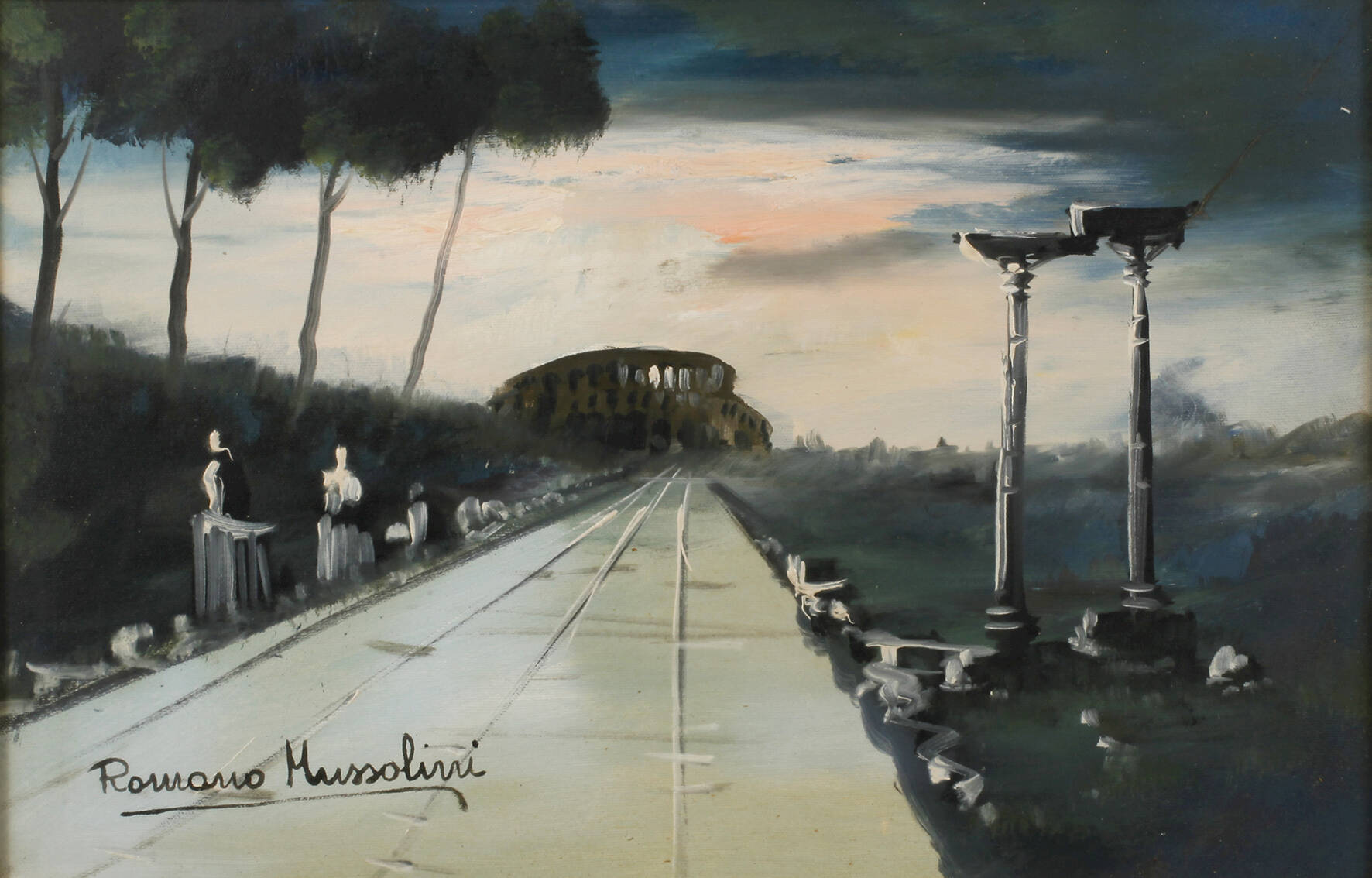 Romano Mussolini, Straße zum Amphitheater