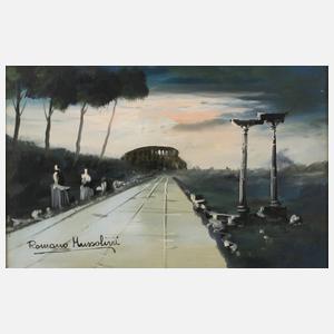 Romano Mussolini, Straße zum Amphitheater