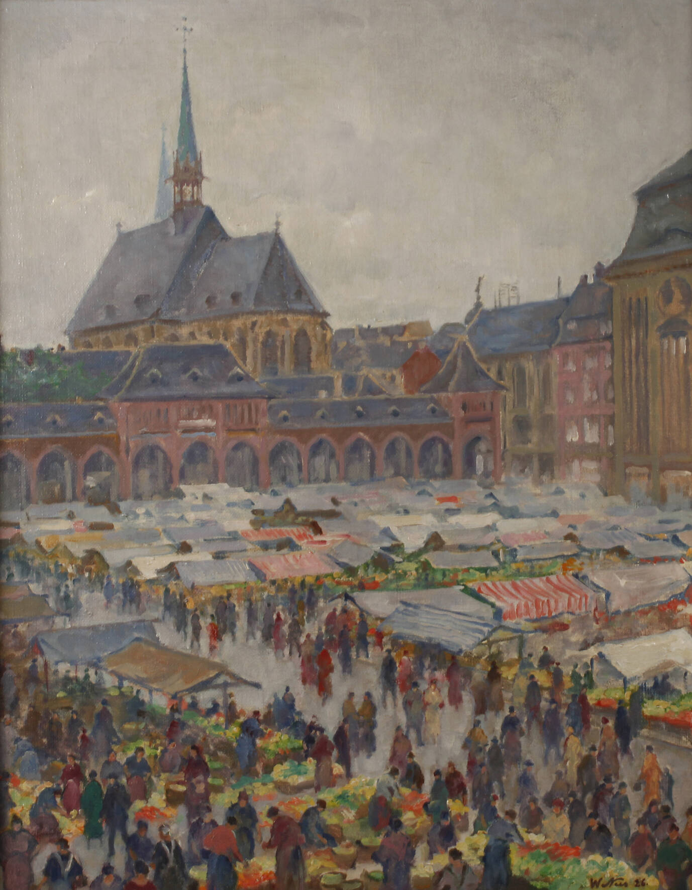 Willy Nus, "Wochenmarkt in Dortmund"
