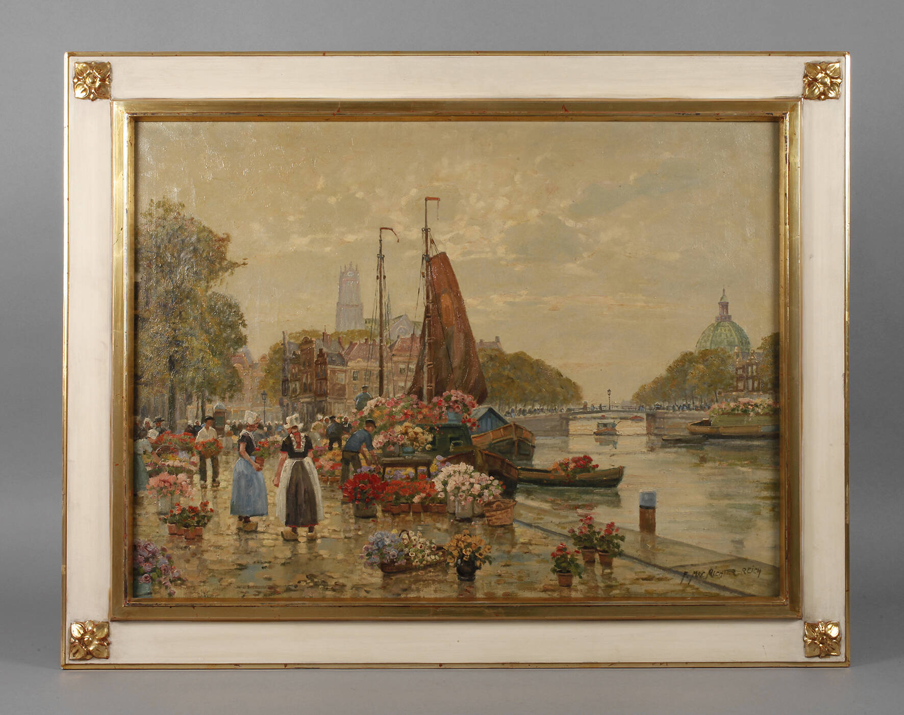 Franz Max Richter-Reich, Blumenmarkt in Amsterdam