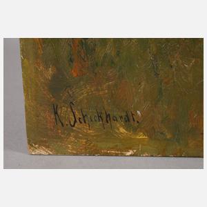 Karl Schickhardt, Am Kanal vor dem Dorf