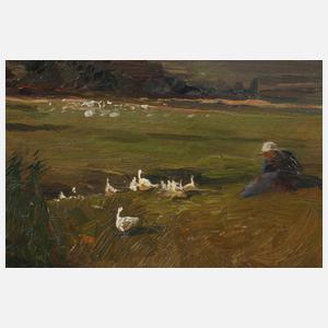 Karl Schickhardt, Am Kanal vor dem Dorf