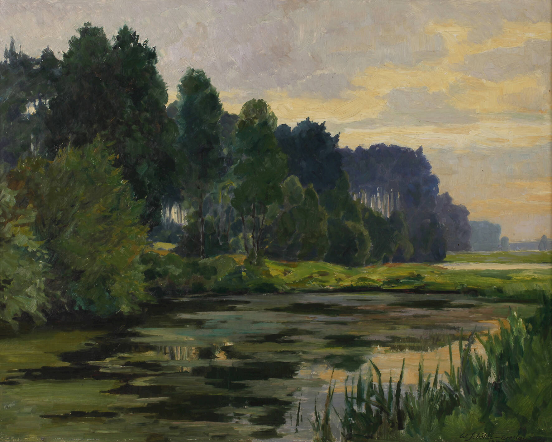 Walter Schölei-Breslau, Teich am Waldrand