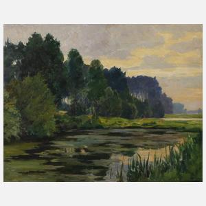 Walter Schölei-Breslau, Teich am Waldrand
