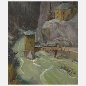 Georg Söderlund Hansen, Brücke in der Schlucht