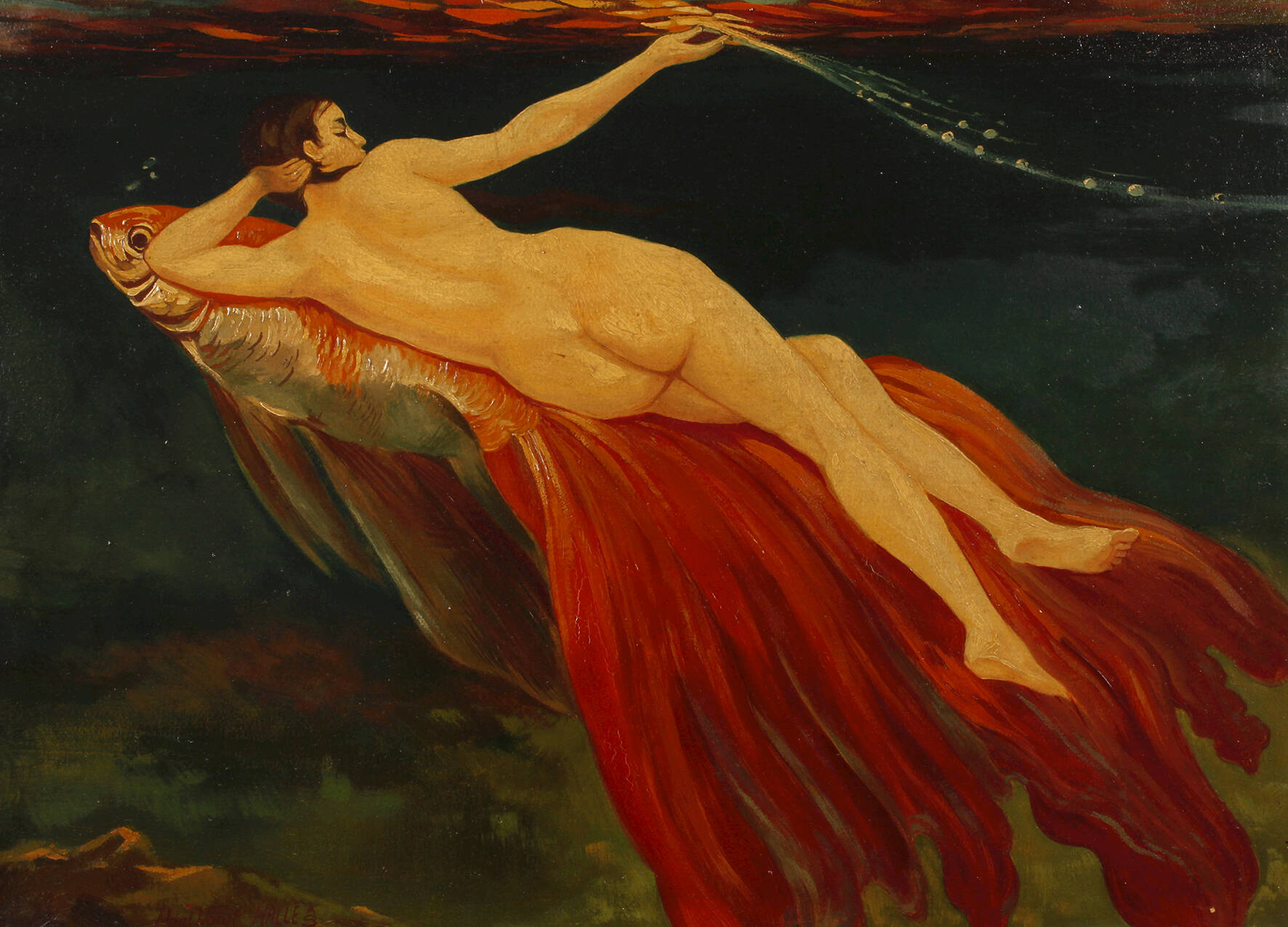 Paul Voigt, Nereide auf einen Fisch reitend