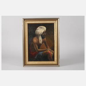 Sitzender Mann mit Turban
