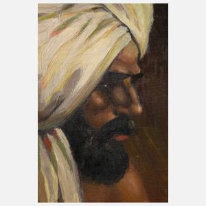 Sitzender Mann mit Turban