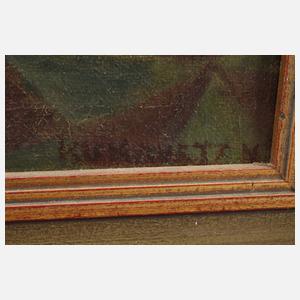 Andächtige Dame im Interieur