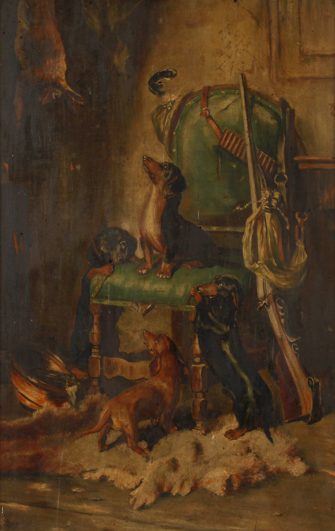 Die Dackel und der Hase