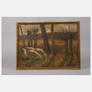 Landschaft mit Schafen