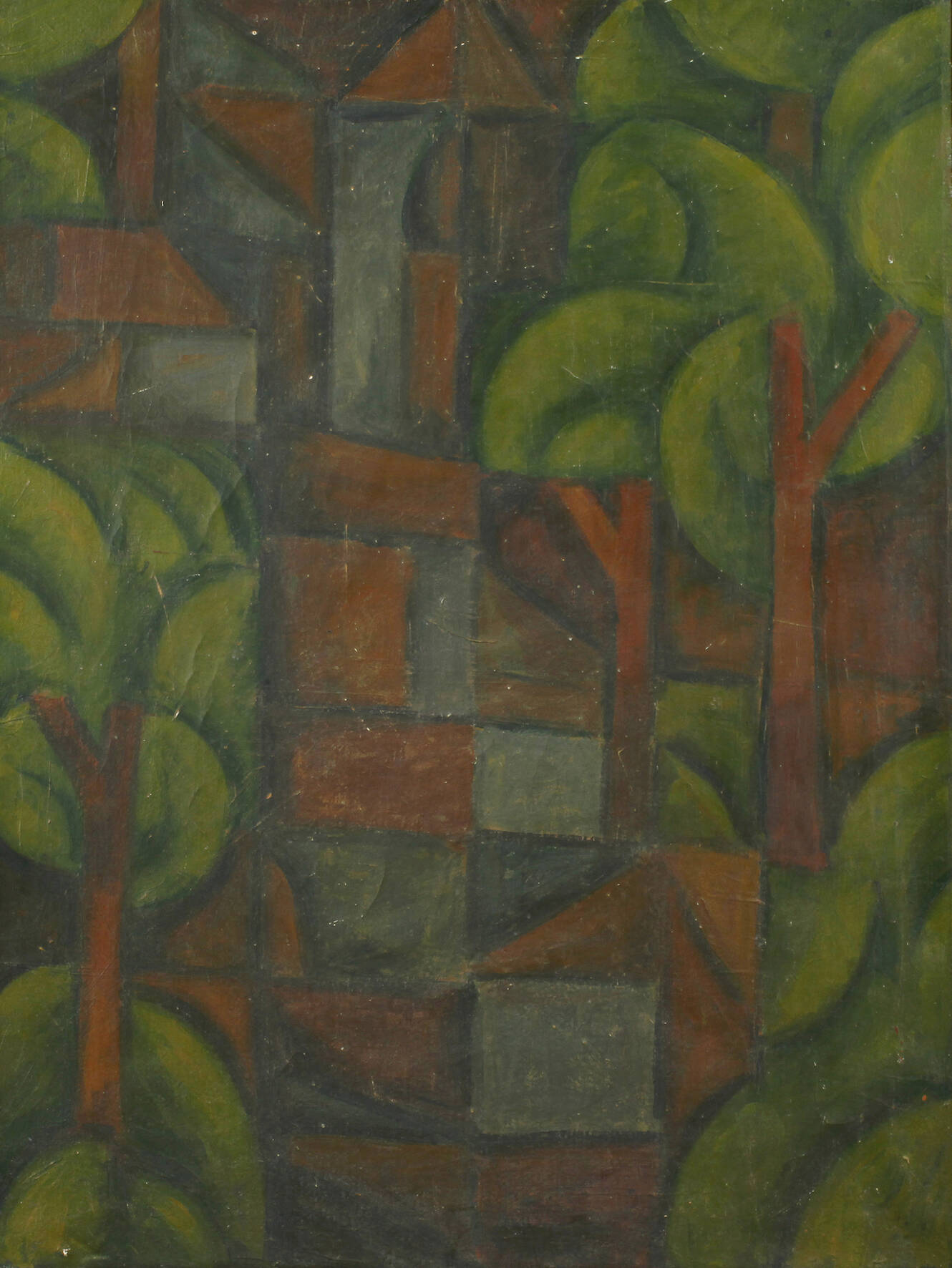 Kubistische Waldlandschaft