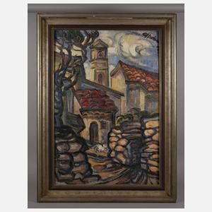 Expressionistische Dorfansicht