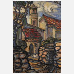 Expressionistische Dorfansicht