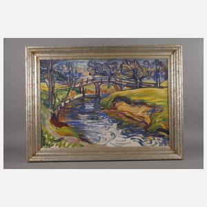 Expressionistische Flusslandschaft