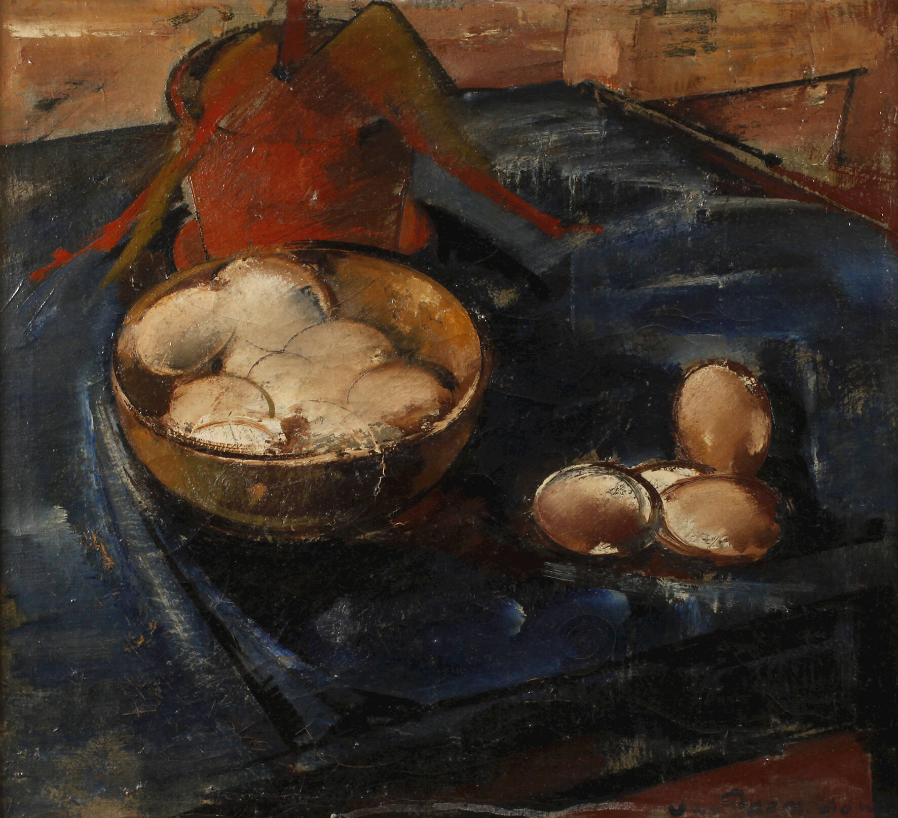 Stillleben mit Hühnereiern