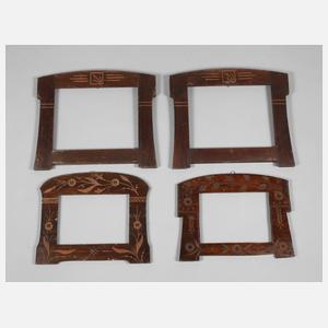 Konvout Jugendstilrahmen mit Kerbschnitzerei