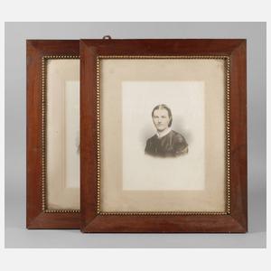 Paar Holzleisten mit Goldinlay