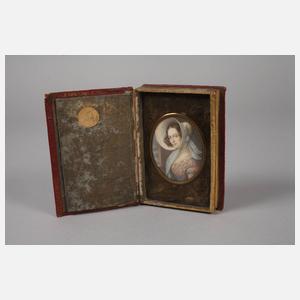 Elfenbeinminiatur im Etui