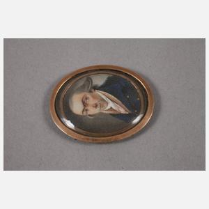 Zwei Elfenbeinminiaturen im Etui