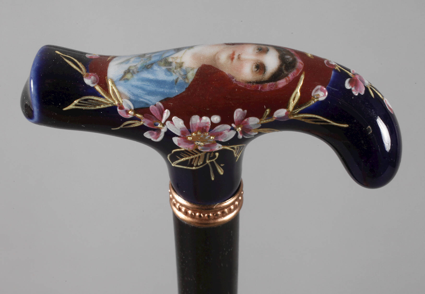 Spazierstock Porzellan