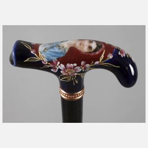 Spazierstock Porzellan