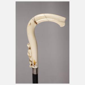 Spazierstock Walrosszahn