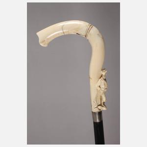 Spazierstock Walrosszahn