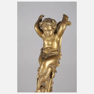 Paar vergoldete Bronzeappliken