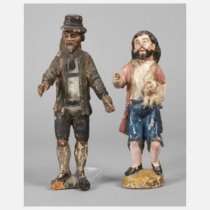 Zwei figürliche Schnitzereien