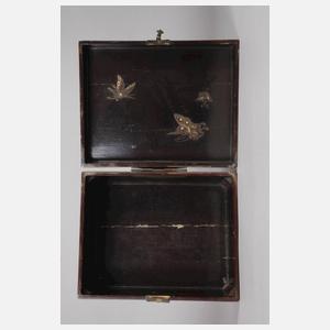 Lackschatulle mit Chinoiserie