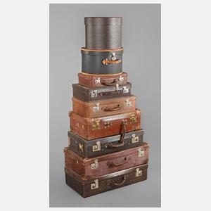 Konvolut historische Reisekoffer