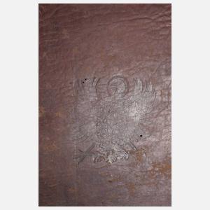 Zwei Ledermappen mit Supralibros