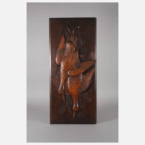 Paar jagdliche Reliefplatten