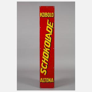 Emailschild Koboldschokolade