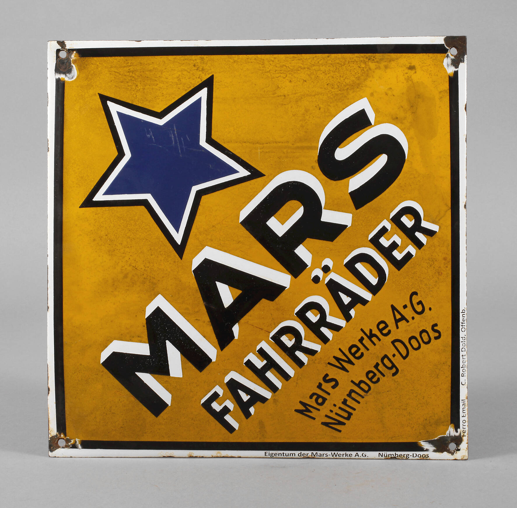 Emailschild Mars Fahrräder