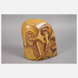 Ernst Neizvestny, abstrakter Keramikkopf und Grafik