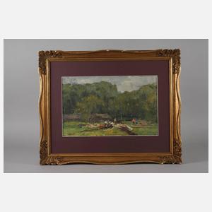 Holzfäller am Fluss