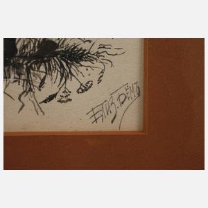 Elisabeth Merkurievna Boehm, Zwei Tuschezeichnungen