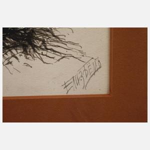 Elisabeth Merkurievna Boehm, Zwei Tuschezeichnungen