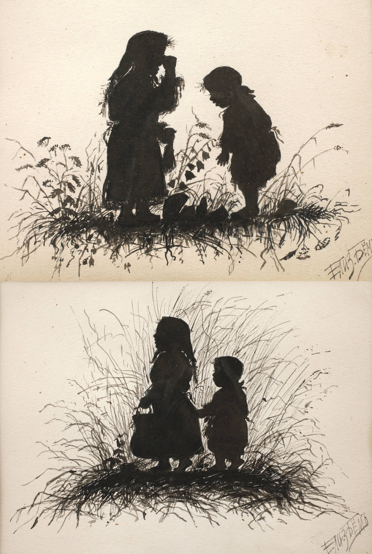 Elisabeth Merkurievna Boehm, Zwei Tuschezeichnungen