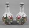 Paar Miniaturvasen Famille rose