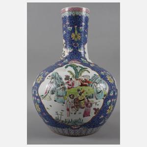 Große Vase Famille rose