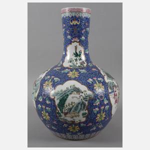 Große Vase Famille rose